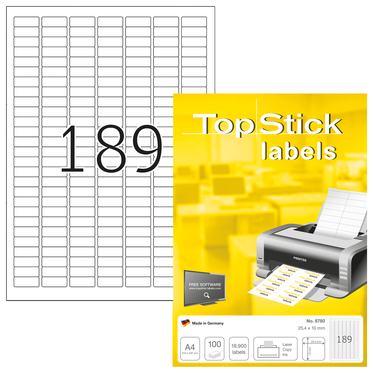 Etiquetas TopStick A4