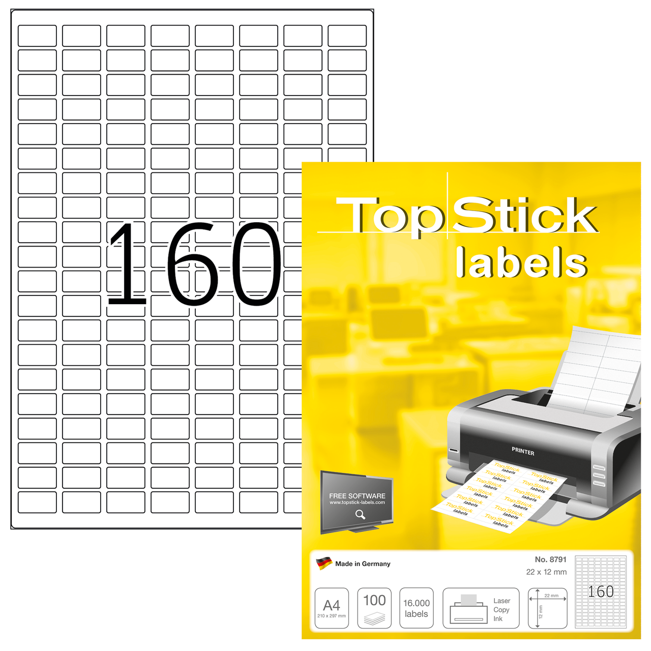 Etiquetas TopStick A4