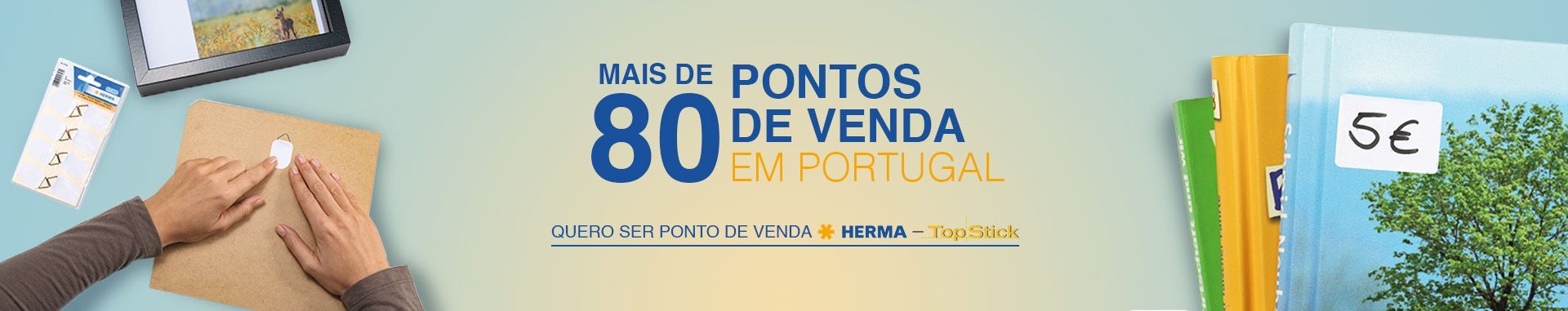 banner de ponto de venda da herma-topstick