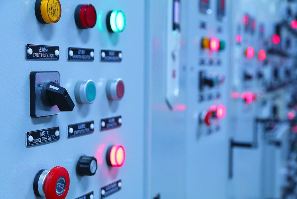 A Row of Electrical Switches and Lights on a Wall — Davidson's Electrical In Parkhurst, QLD