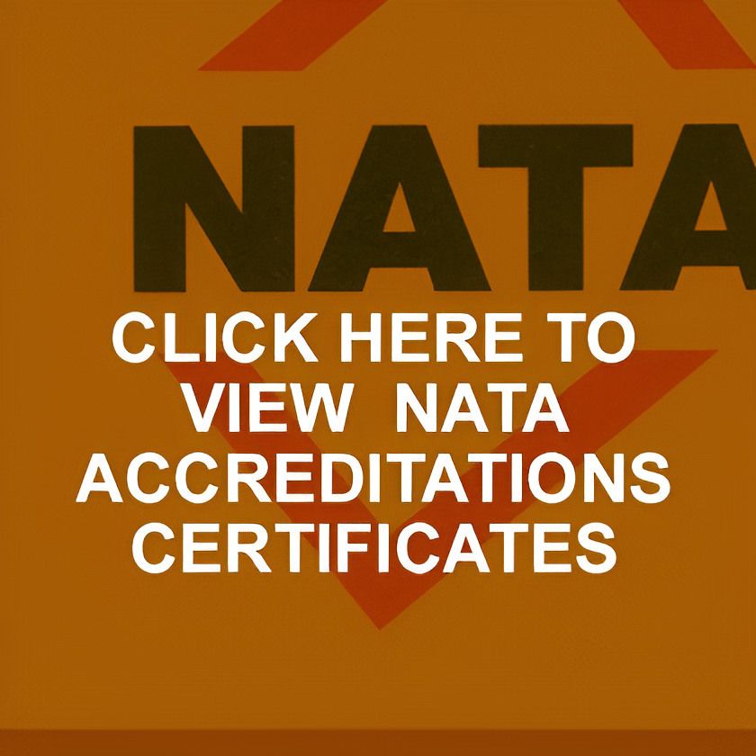 A Sign That Says Nata Click Here to View Nata Accreditations Certificates — Davidson's Electrical In Parkhurst, QLD