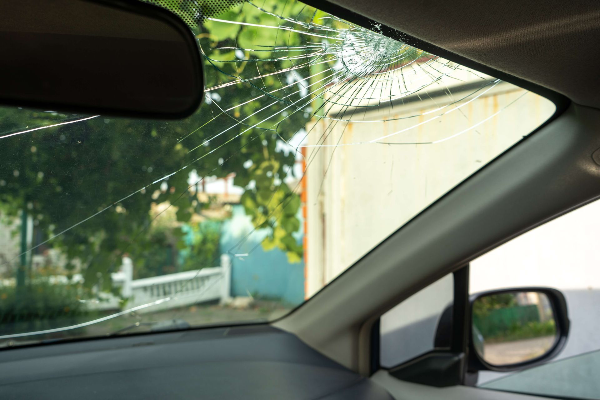 Broken Front Windshield