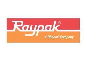 The Raypak company logo featuring the text