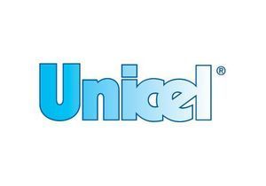 The Unicel brand logo features the word