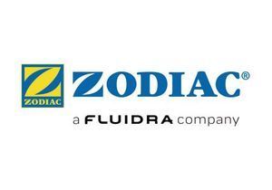 Zodiac brand logo with a yellow and blue square icon next to the blue text