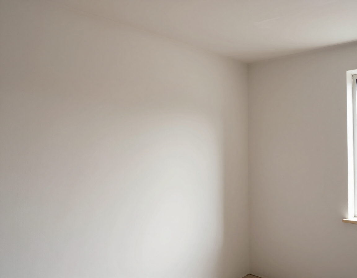Freshly painted room with smooth patched drywall and clean roller finish