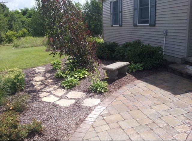 residential home with landscaped yard