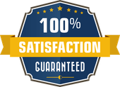 100 percent satisfaction guaranteed badge
