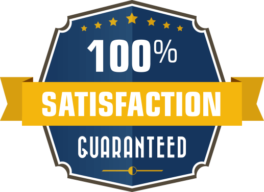 100 percent satisfaction guaranteed badge
