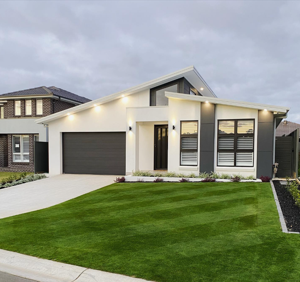 Beautiful white modern home.