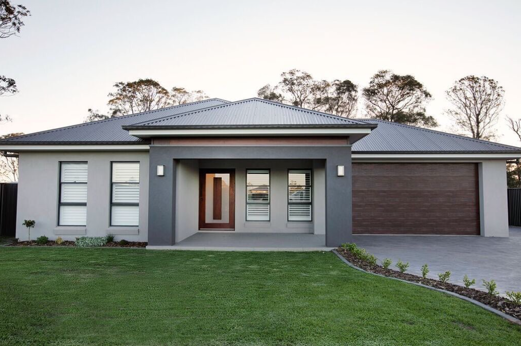 Stylish grey house.