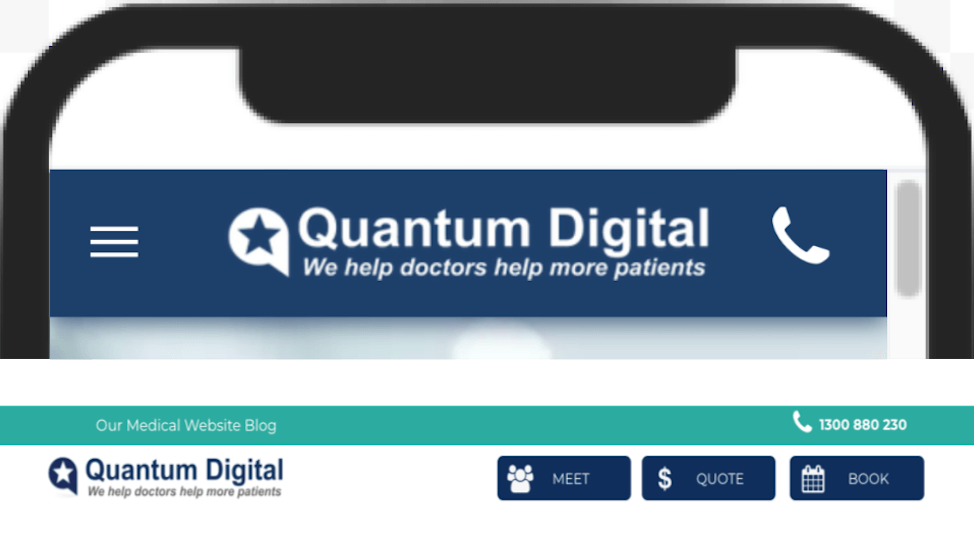 A phone with a quantum digital website on it
