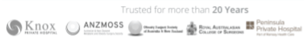 A blurred image of knox and anzmoss logos on a white background