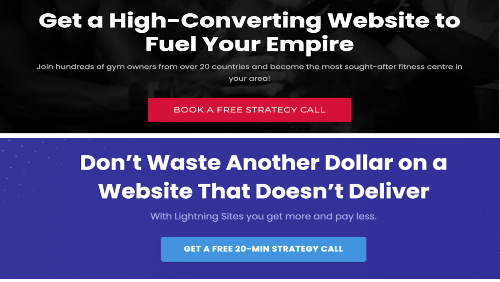 Call visitors and patients to action with different offers