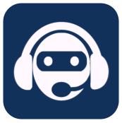 An icon of a robot wearing headphones and a microphone.
