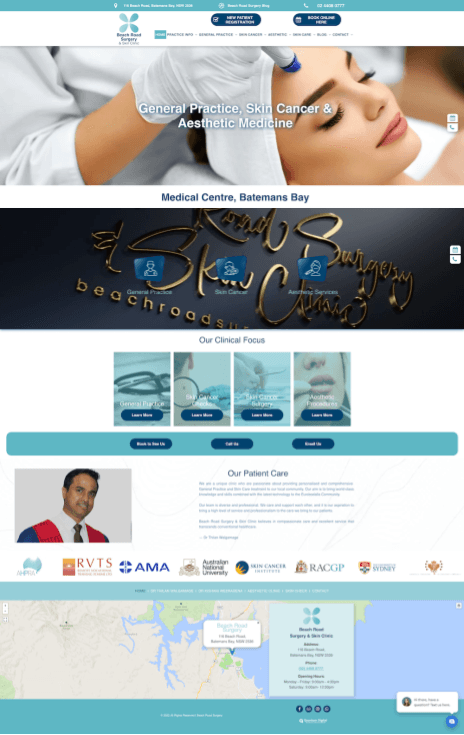 A woman is getting a facial treatment on a website.