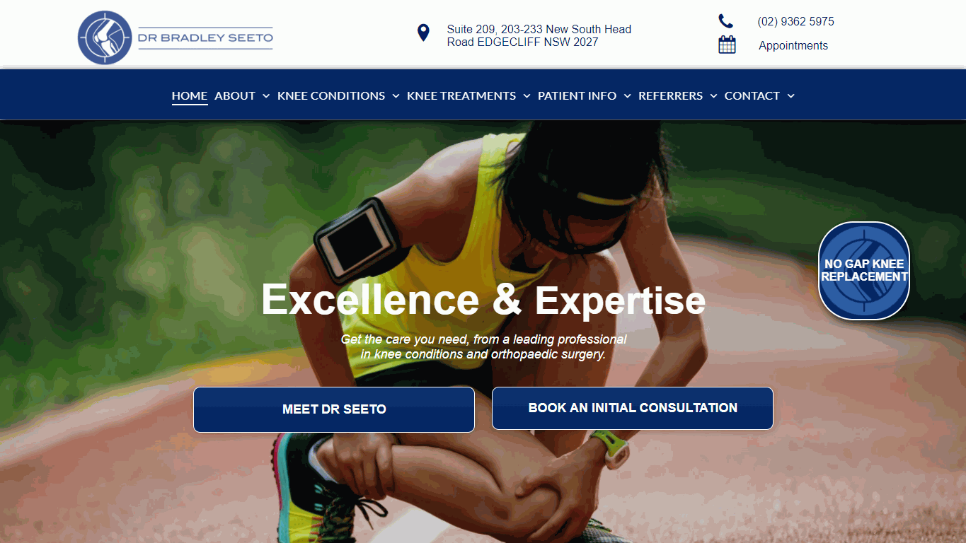 Dr Bradley Seeto Website Design