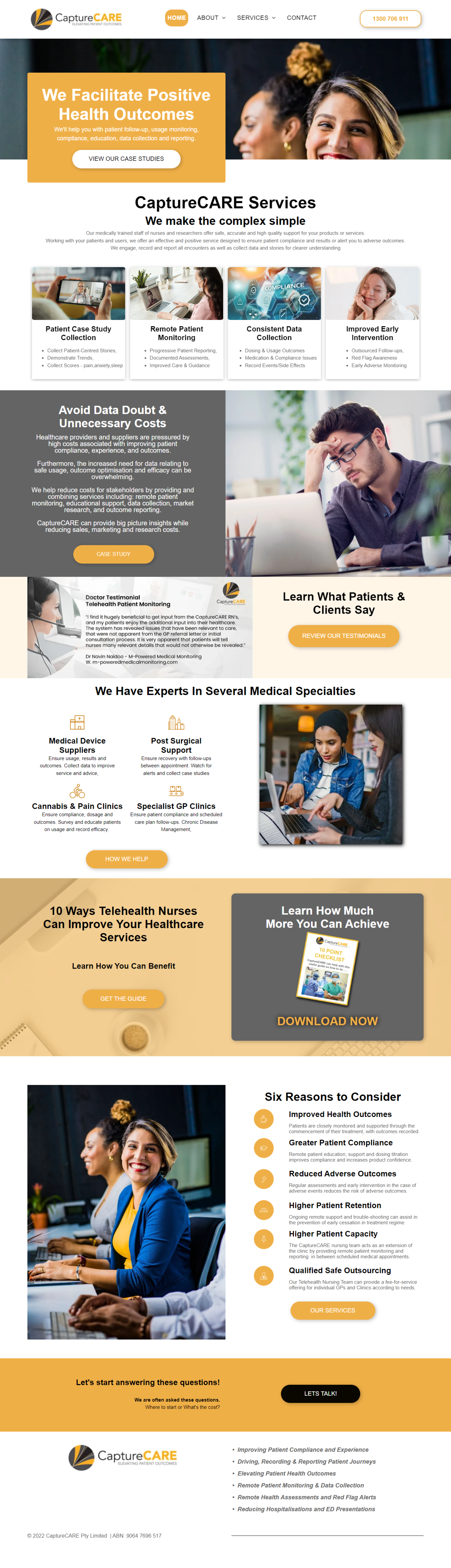 Online Healthcare Websites - Capture Care
