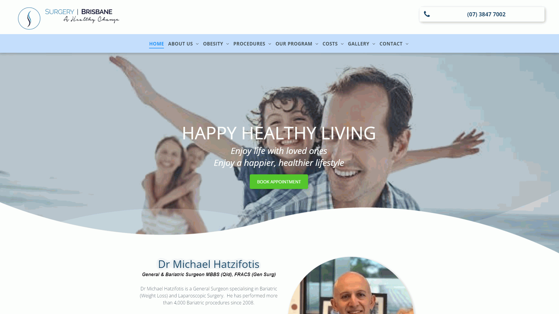 Surgery Brisbane, Dr Michael Hatzifotis Website Design