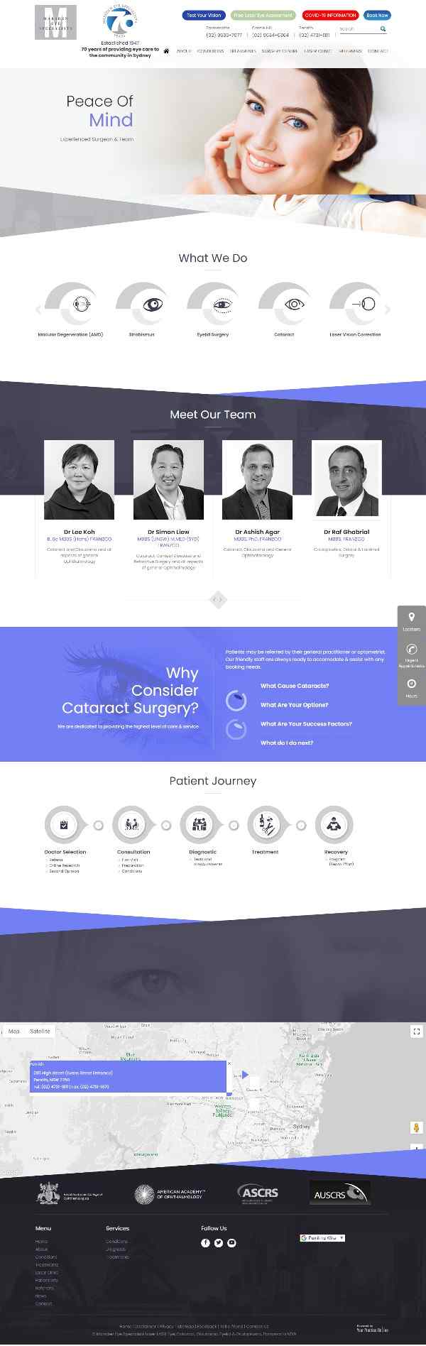 A screenshot of a website with a woman on it.