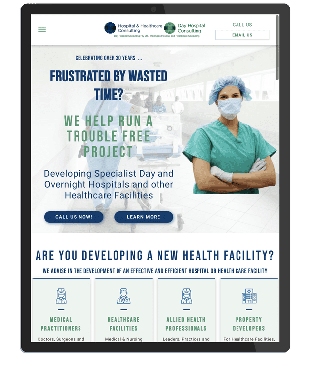 Custom Design Medical Consulting Firm Brisbane, Desktop version