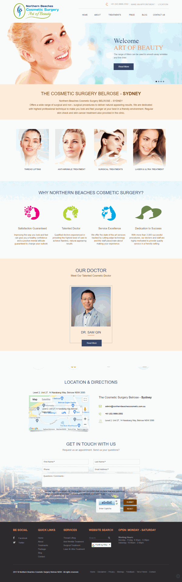 About Northern Beaches Cosmetic Surgery, Dr Sam Qin