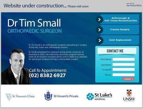 Dr Tim Small place marker page
