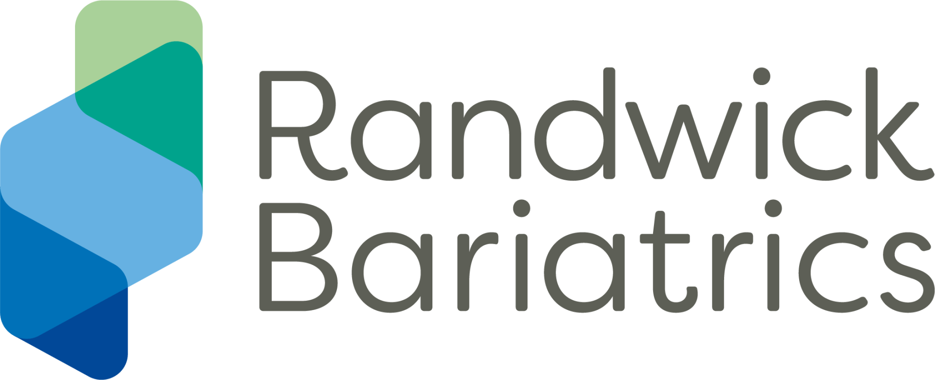 The logo for randwick bariatrics is a blue and green swirl.