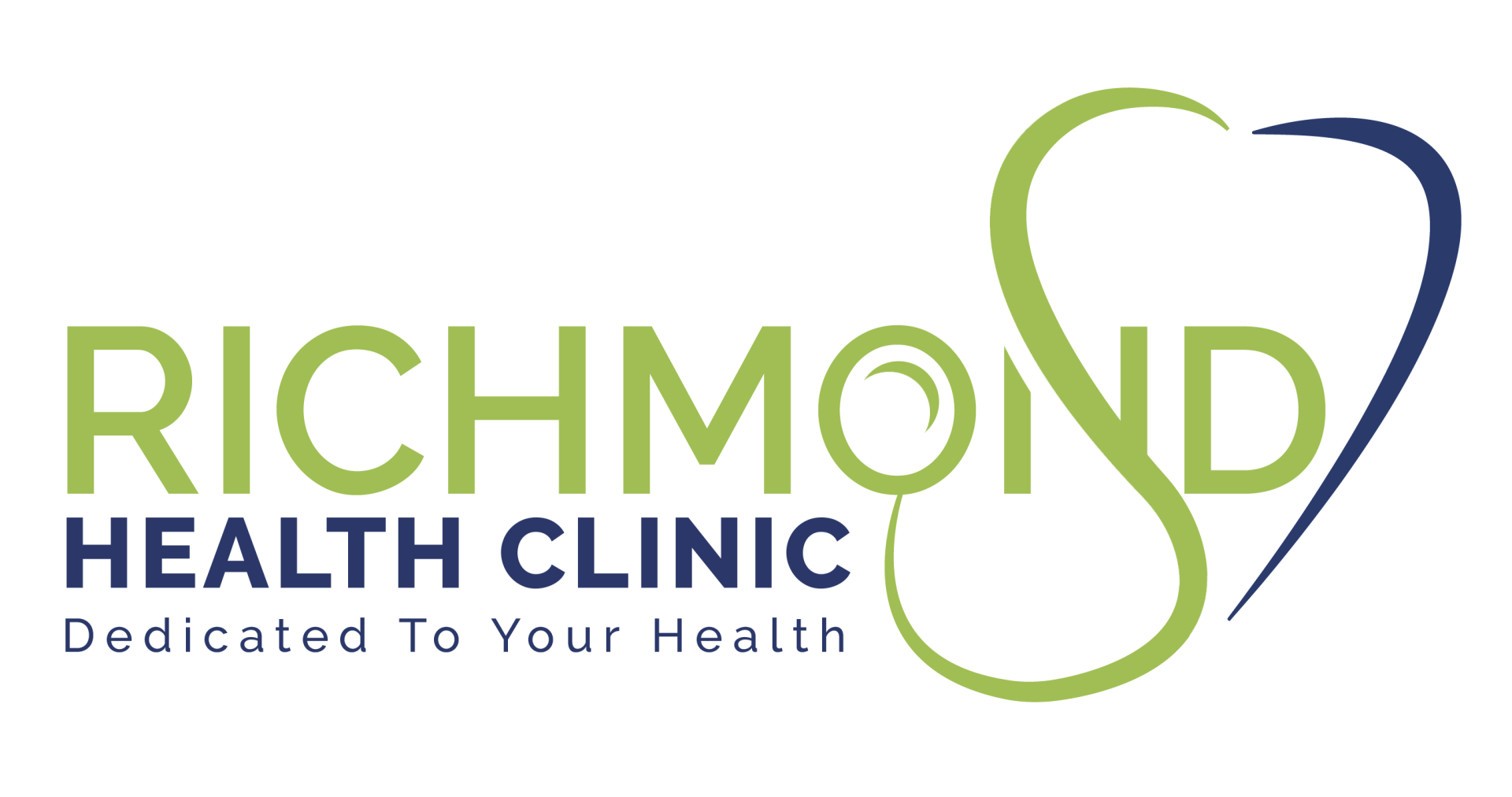 The logo for richmond health clinic is dedicated to your health.