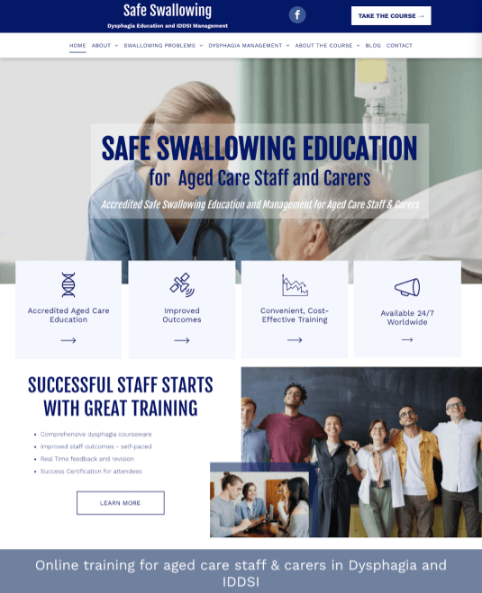 Design for a Speech Pathologist Website Desktop Version