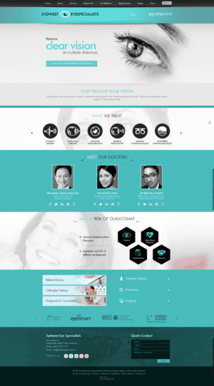 A screenshot of a website for clear vision