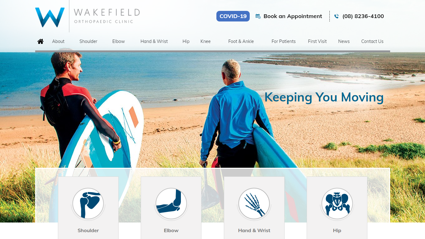 Wakefield Orthopaedic Clinic Website Design