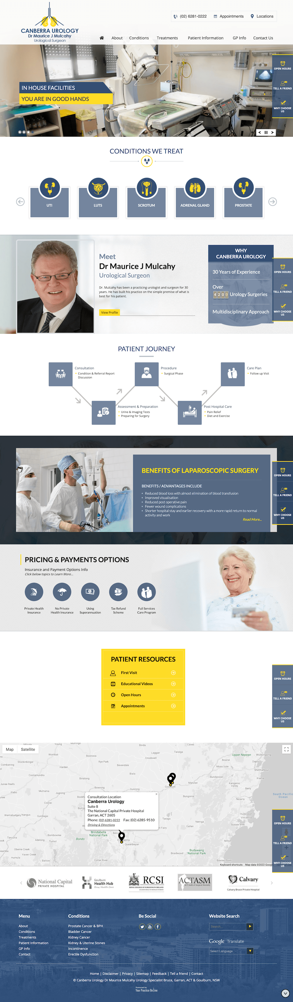 Urologist Website Canberra