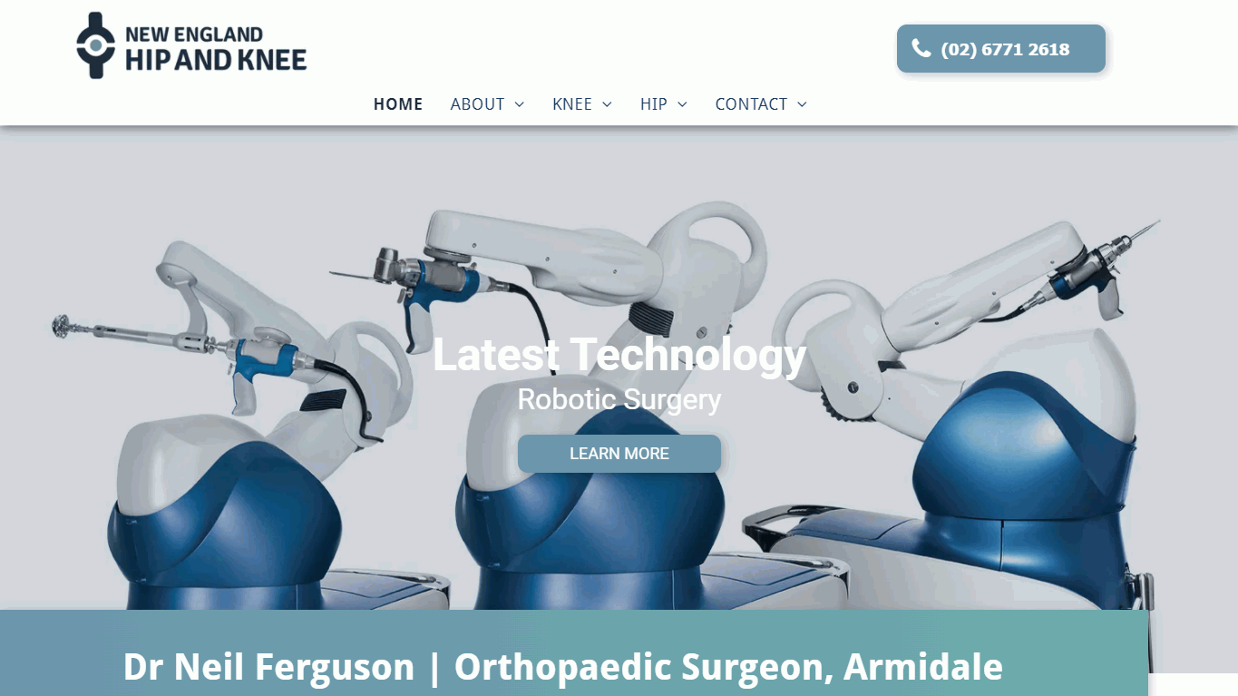New England Hip and Knee Website Design