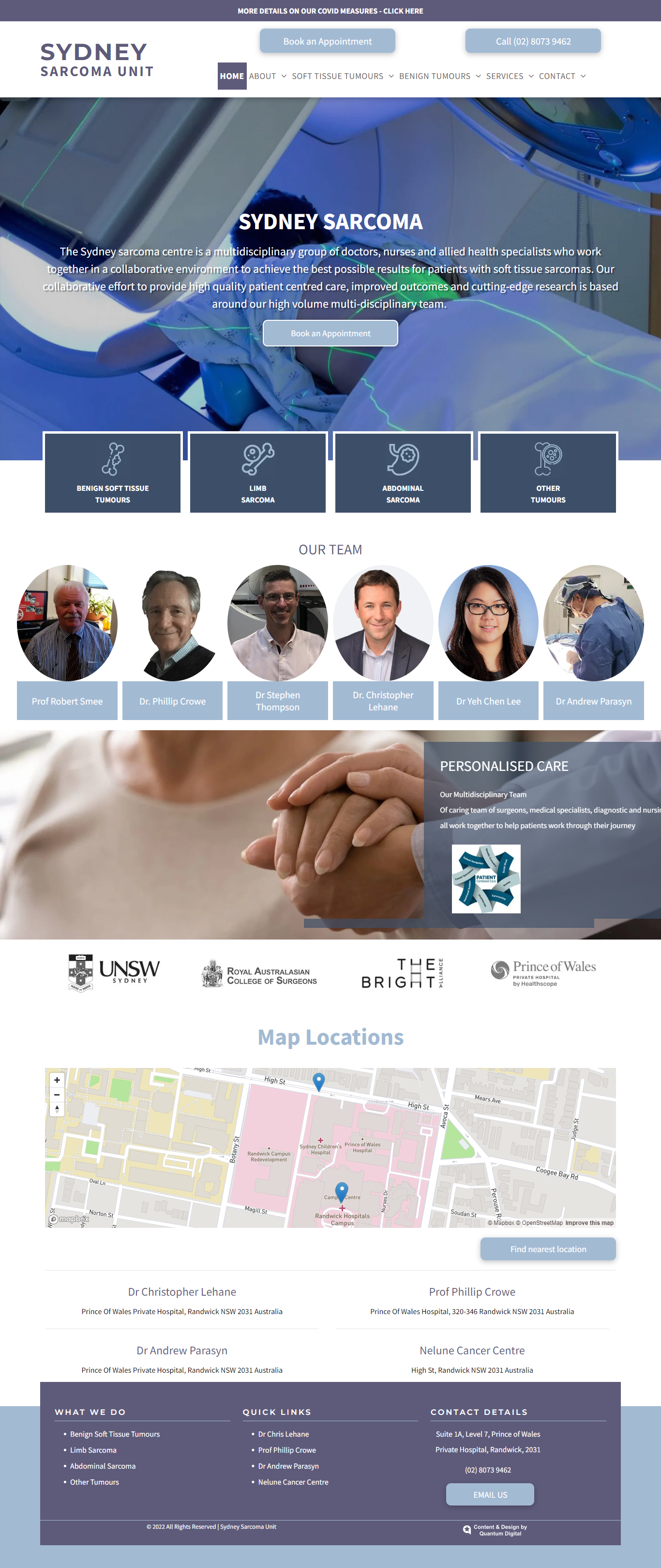 Sydney Sarcoma Unit Website Design