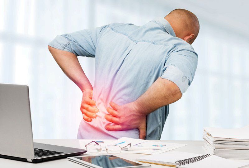 person with back pain