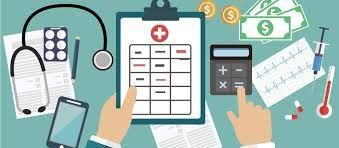 illustration of clip board and medical equipment