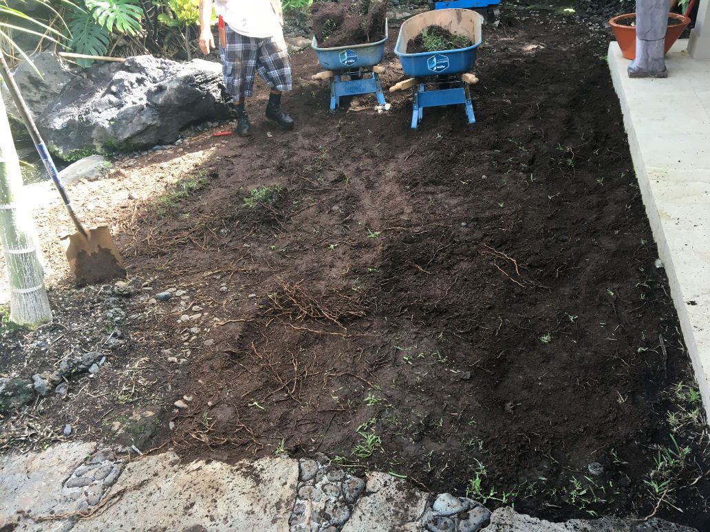 Landscape installation job in progress