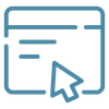 Arrange Online Blue Icon