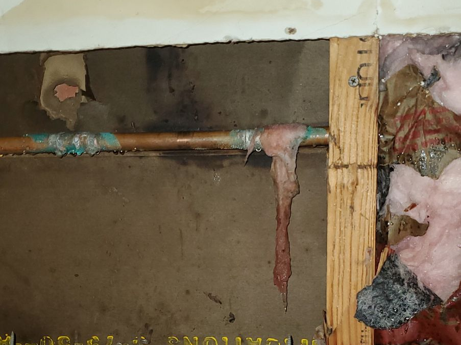frozen pipe burst