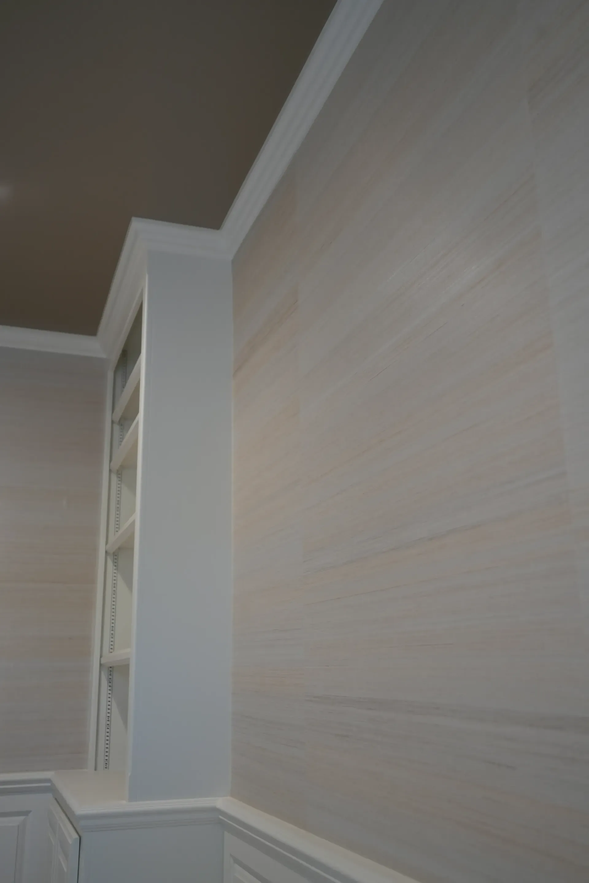 gold metallic ceiling with gold wallpaper