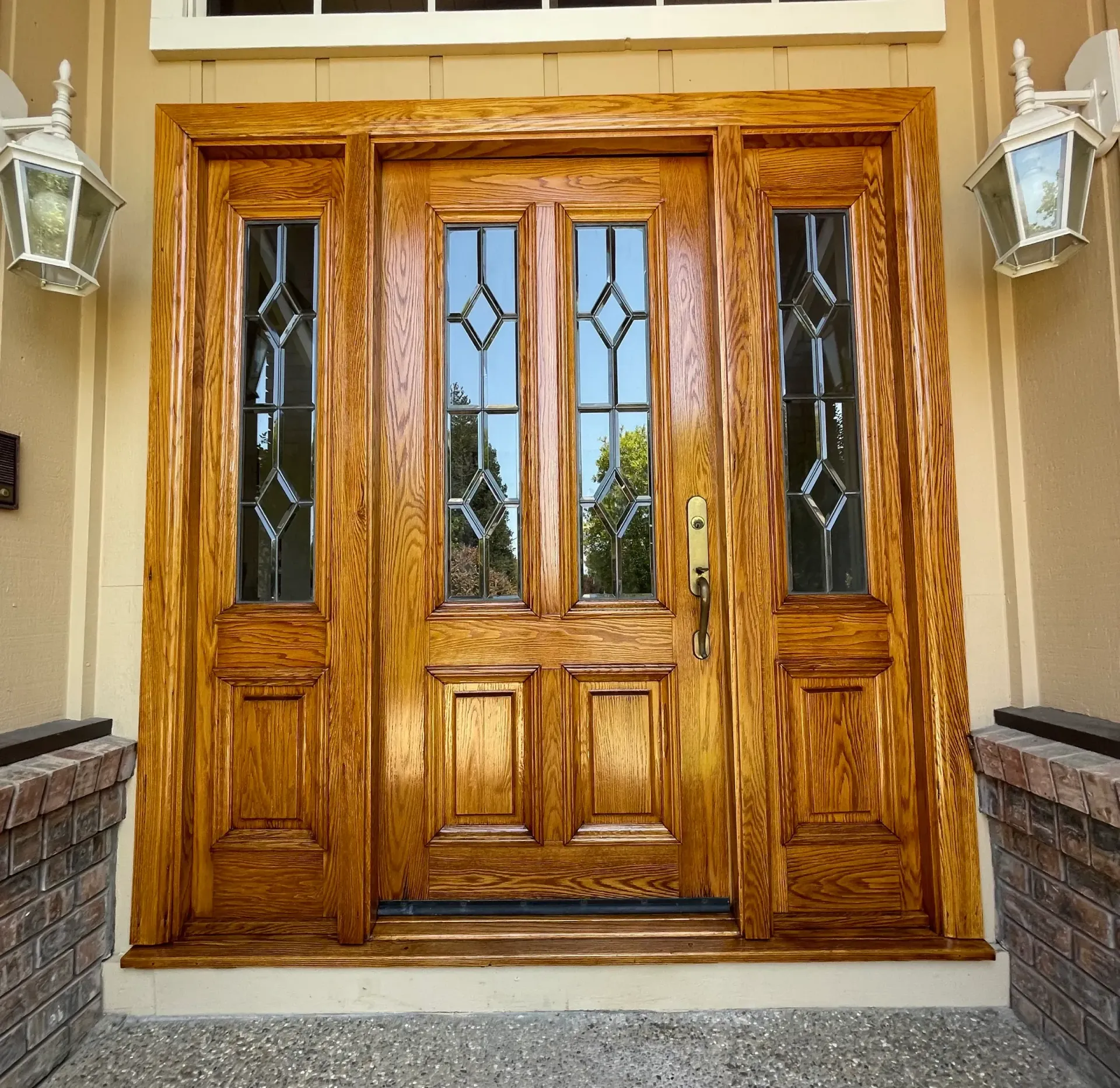 stained front door