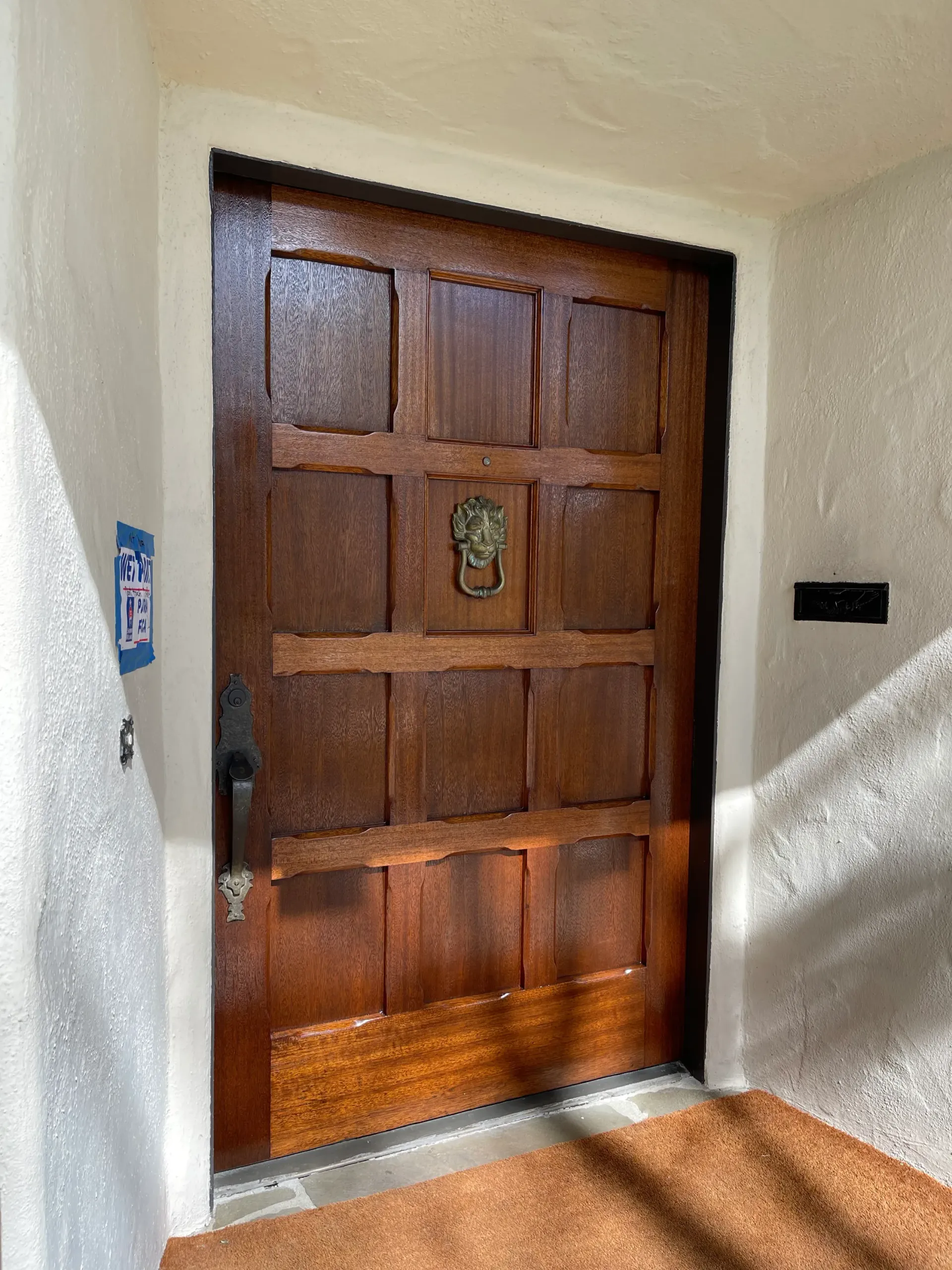 stained front door