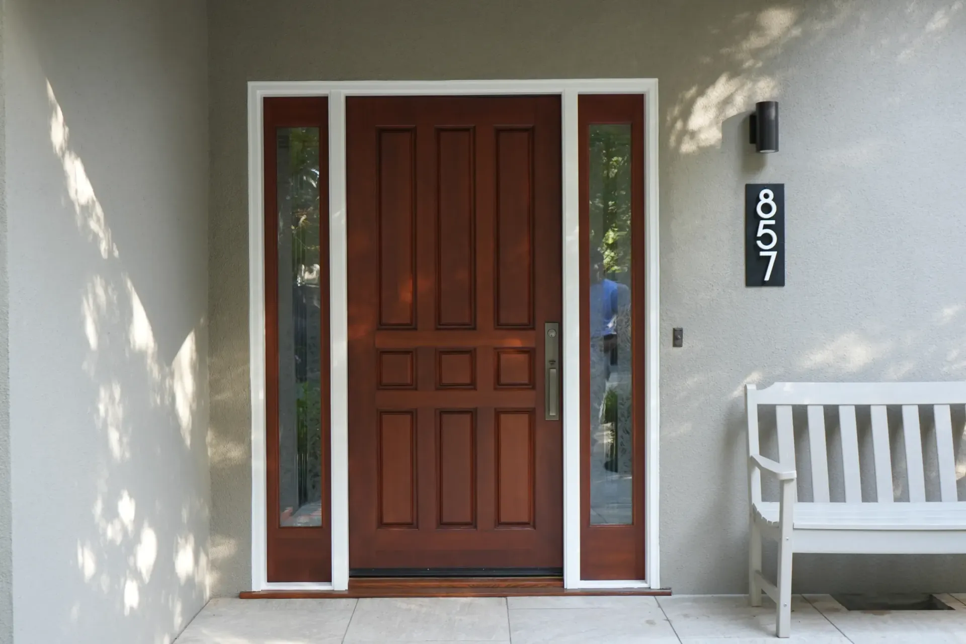 stained front door