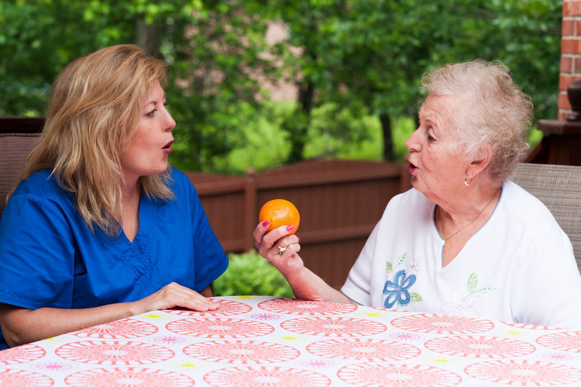 Clients and Caregivers sitting together