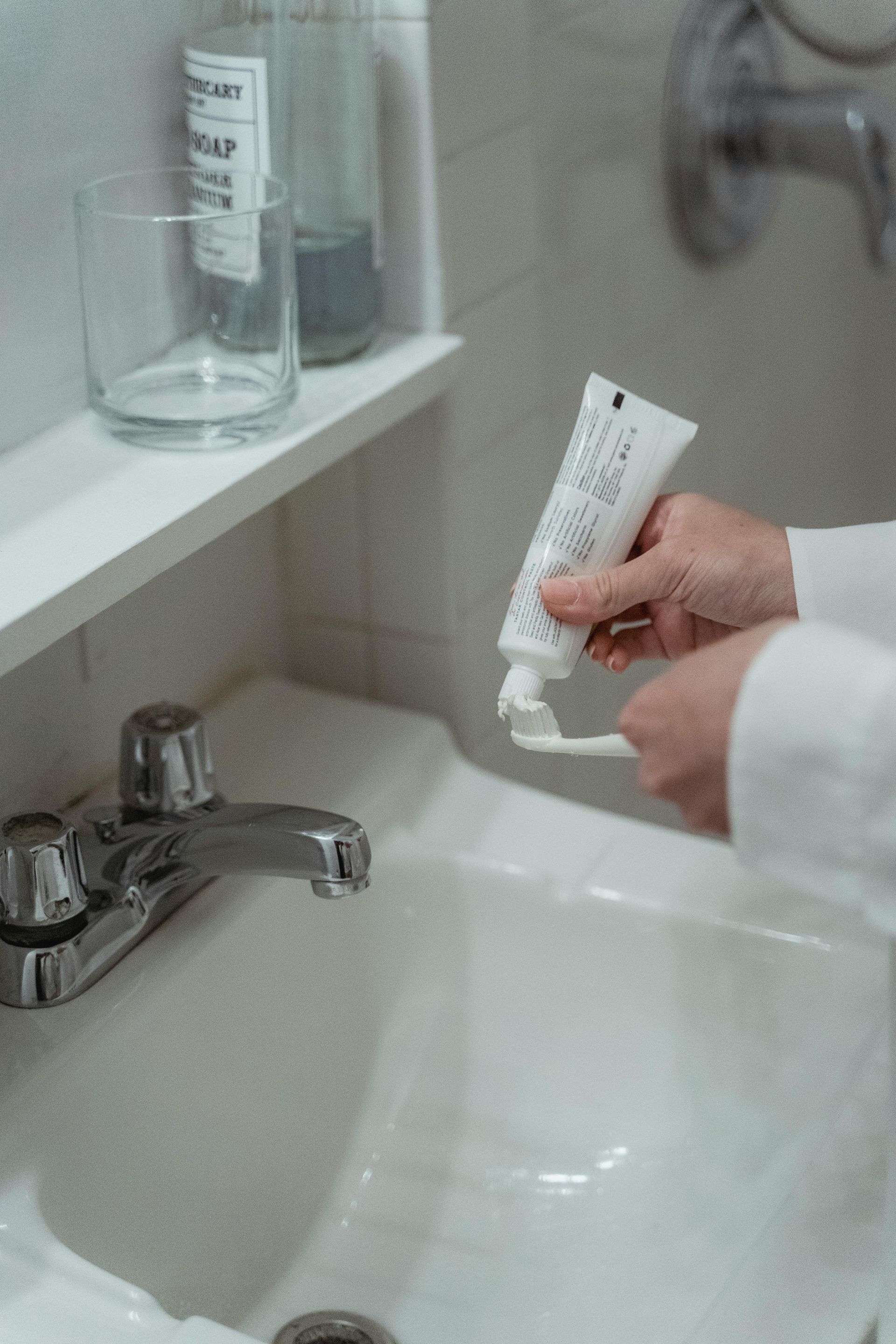 Using fluoride toothpaste when brushing helps your oral health. 