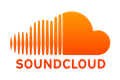 The orange SoundCloud logo, featuring a stylized sound wave icon forming the shape of a cloud above the brand name.