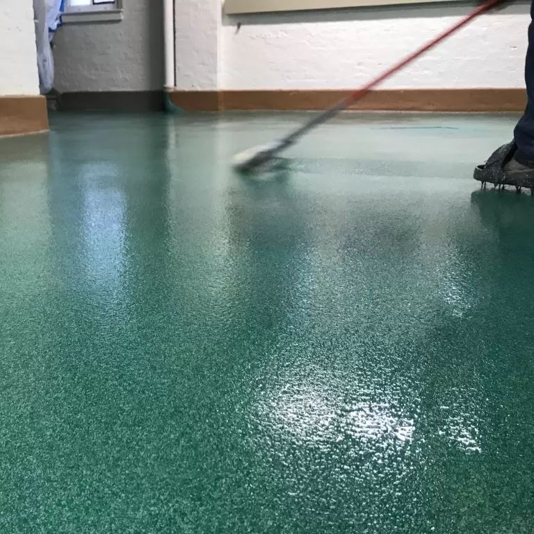 Quartz broadcast epoxy flooring epoxy garage floor diy