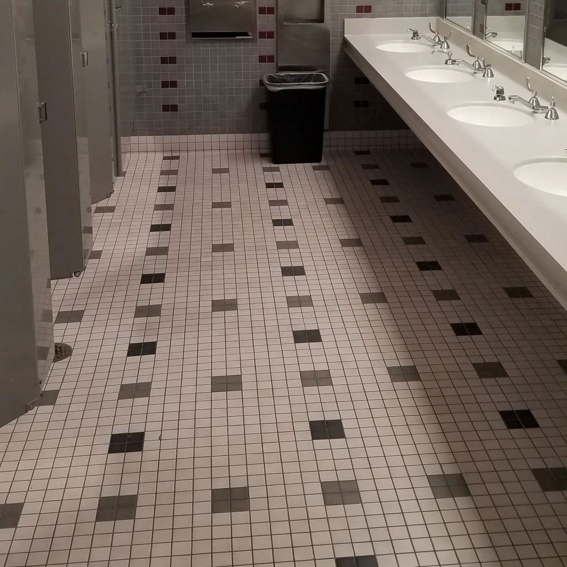Before Replacing the Restroom Tile — Darien, IL — Sterling Services