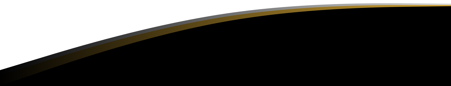Black curved shape with a thin tan edge on a white background.